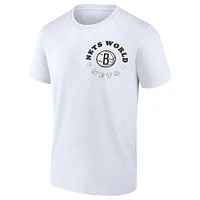 T-shirt fanatiques blanc Brooklyn Nets Street Collective pour hommes