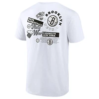 T-shirt fanatiques blanc Brooklyn Nets Street Collective pour hommes