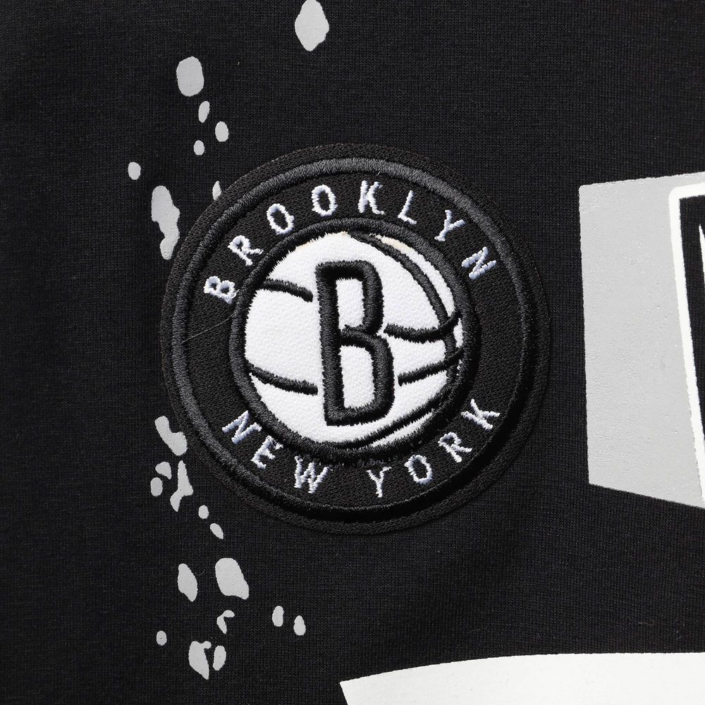 Men's FISLL Black Brooklyn Nets Confetti T-Shirt