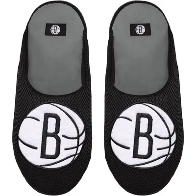Brooklyn Nets FOCO Big Logo Colorblock Mesh Slippers