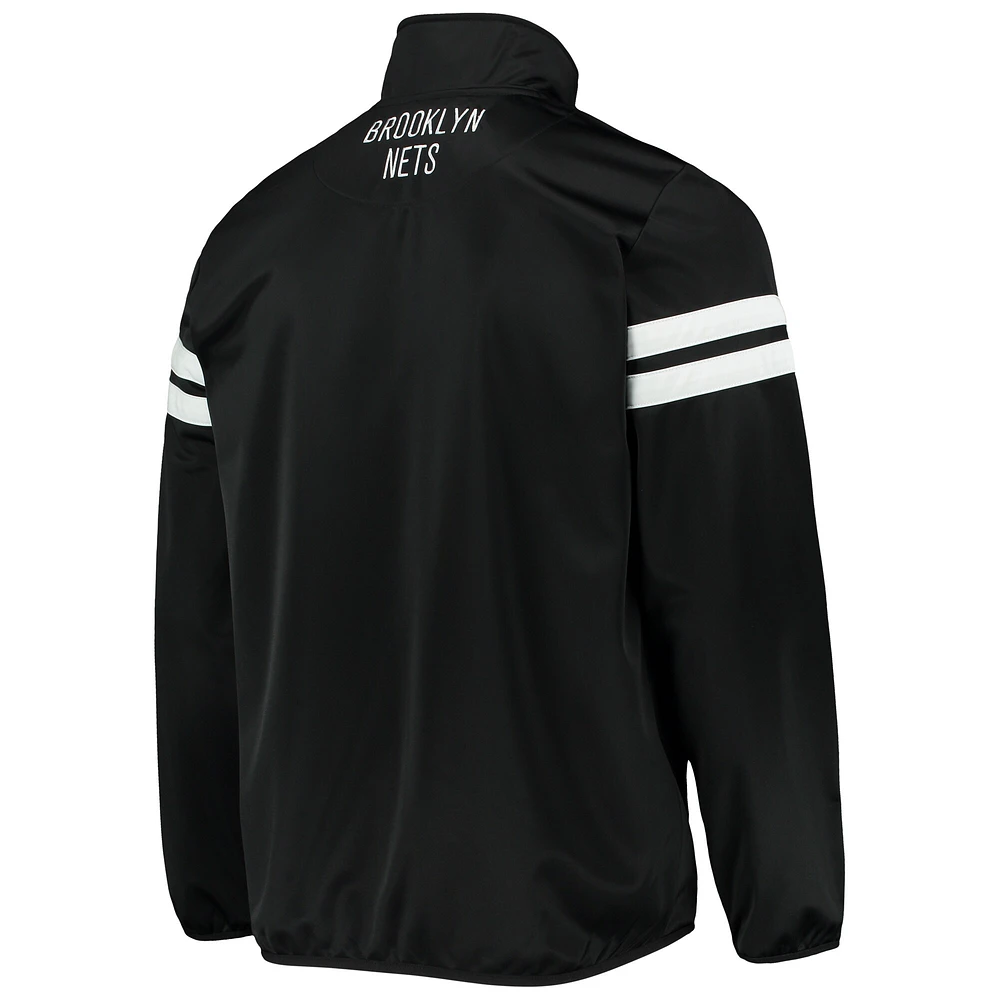 Blouson de survêtement entièrement zippé pour hommes G-III Sports by Carl Banks Brooklyn Nets Power Pitcher noir