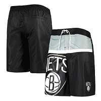 Men's G-III Sports by Carl Banks Black Brooklyn Nets Sea Wind Swim Trunks