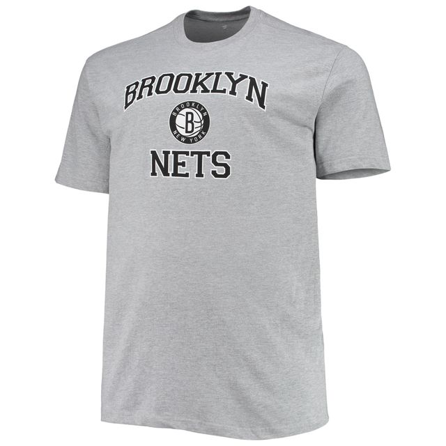 T-shirt gris chiné Brooklyn Nets Big & Tall Heart Soul pour homme