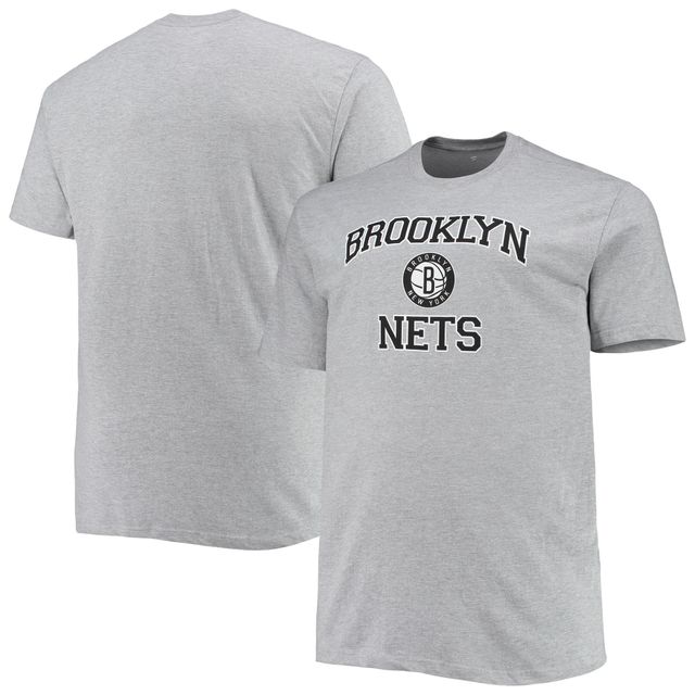 T-shirt gris chiné Brooklyn Nets Big & Tall Heart Soul pour homme