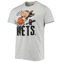 Men's Homage Ash Brooklyn Nets NBA x Rugrats Tri-Blend T-Shirt