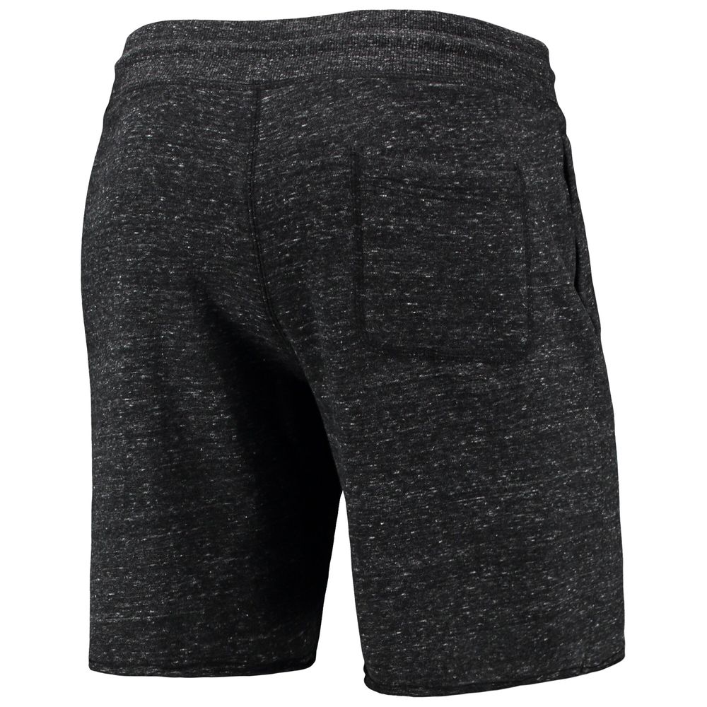 Men's Homage Charcoal Brooklyn Nets Primary Logo Tri-Blend Sweat Shorts