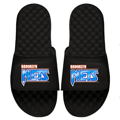 Brooklyn Nets ISlide Classic Logo Slide Sandals - Black