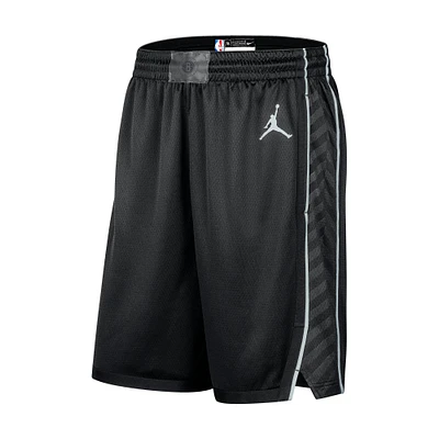 Men's Jordan Brand Black Brooklyn Nets 2024/25 Statement Edition Performance Swingman Shorts