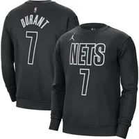 Sweat-shirt avec nom et numéro pour homme Jordan Brand Kevin Durant noir Brooklyn Nets Statement