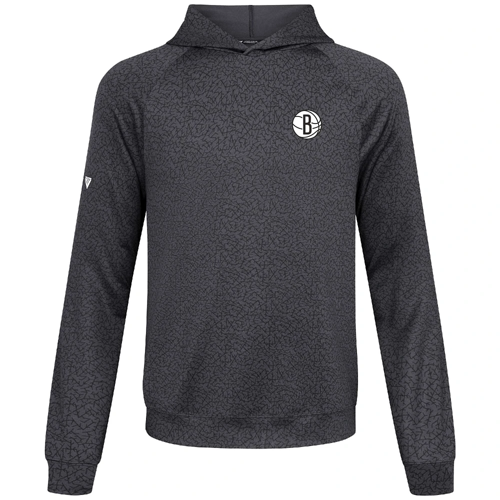 Sweat à capuche noir Challenger des Brooklyn Nets pour homme Levelwear