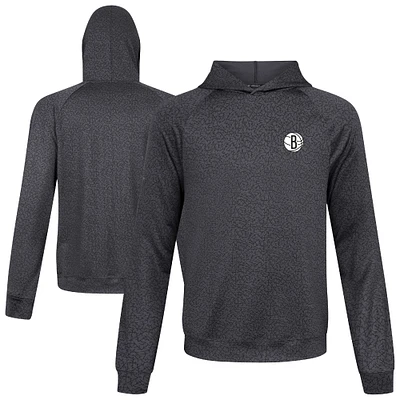 Sweat à capuche noir Challenger des Brooklyn Nets pour homme Levelwear