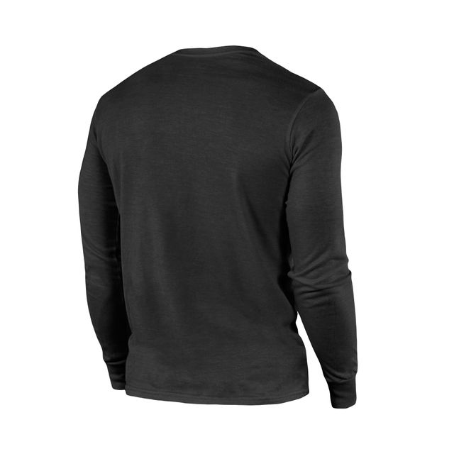 Majestic Threads - T-shirt à manches longues en trois mélanges noir Brooklyn Nets City and State pour homme