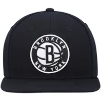 Casquette snapback noire Brooklyn Nets Ground 2.0 de Mitchell & Ness pour homme