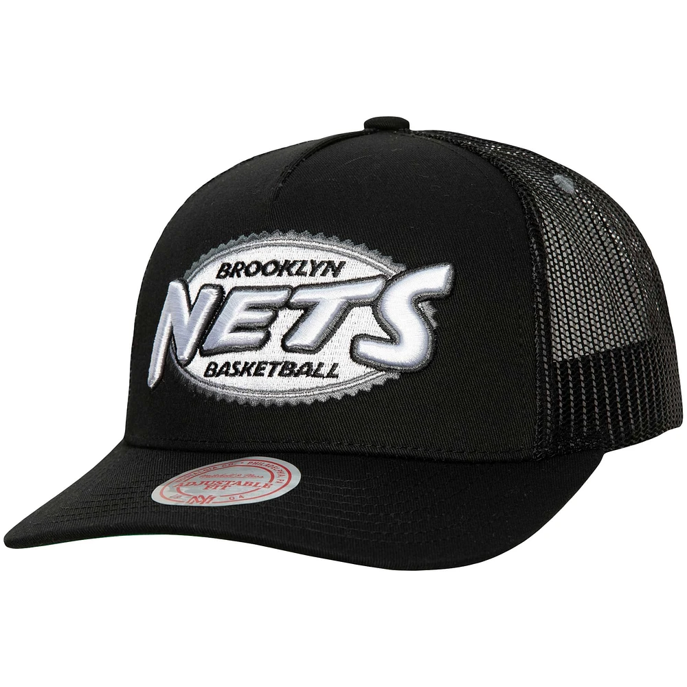 Casquette Snapback pour homme Brooklyn Nets Team Seal noire Mitchell & Ness