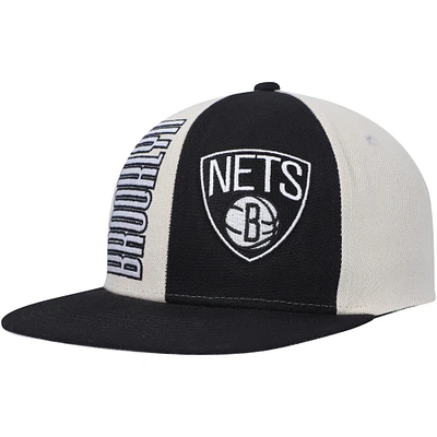 Casquette pour homme Mitchell & Ness crème Brooklyn Nets Hardwood Classics Pop Snapback