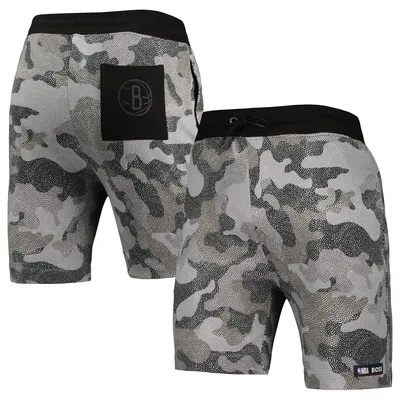 Brooklyn Nets NBA x Hugo Boss Slam Camo Shorts - Black