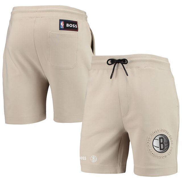 Short NBA x Hugo Boss Oatmeal Brooklyn Nets Slam pour homme