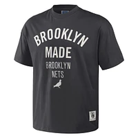 T-shirt surdimensionné épais NBA x Staple anthracite Brooklyn Nets pour hommes