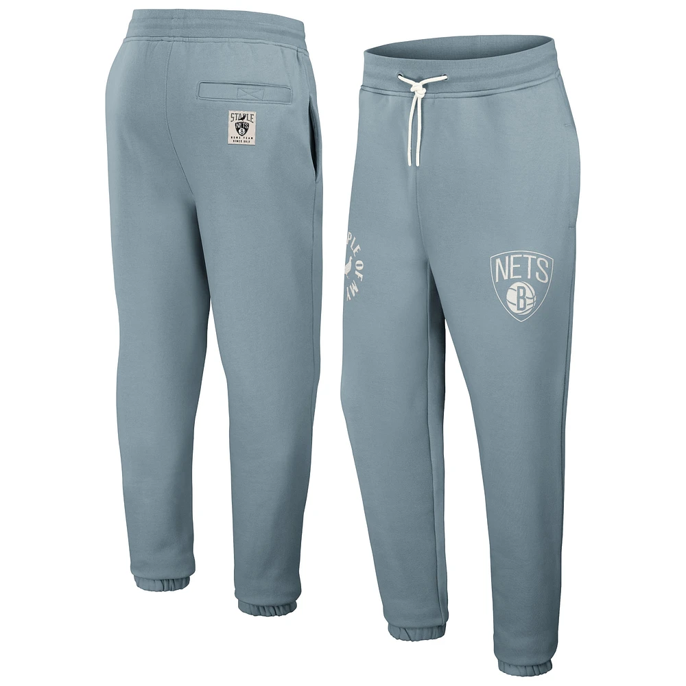 Pantalon de survêtement en peluche NBA x Staple Mint Brooklyn Nets pour hommes