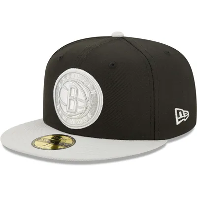 Brooklyn Nets New Era Two-Tone Color Pack 59FIFTY Fitted Hat - Black/Gray