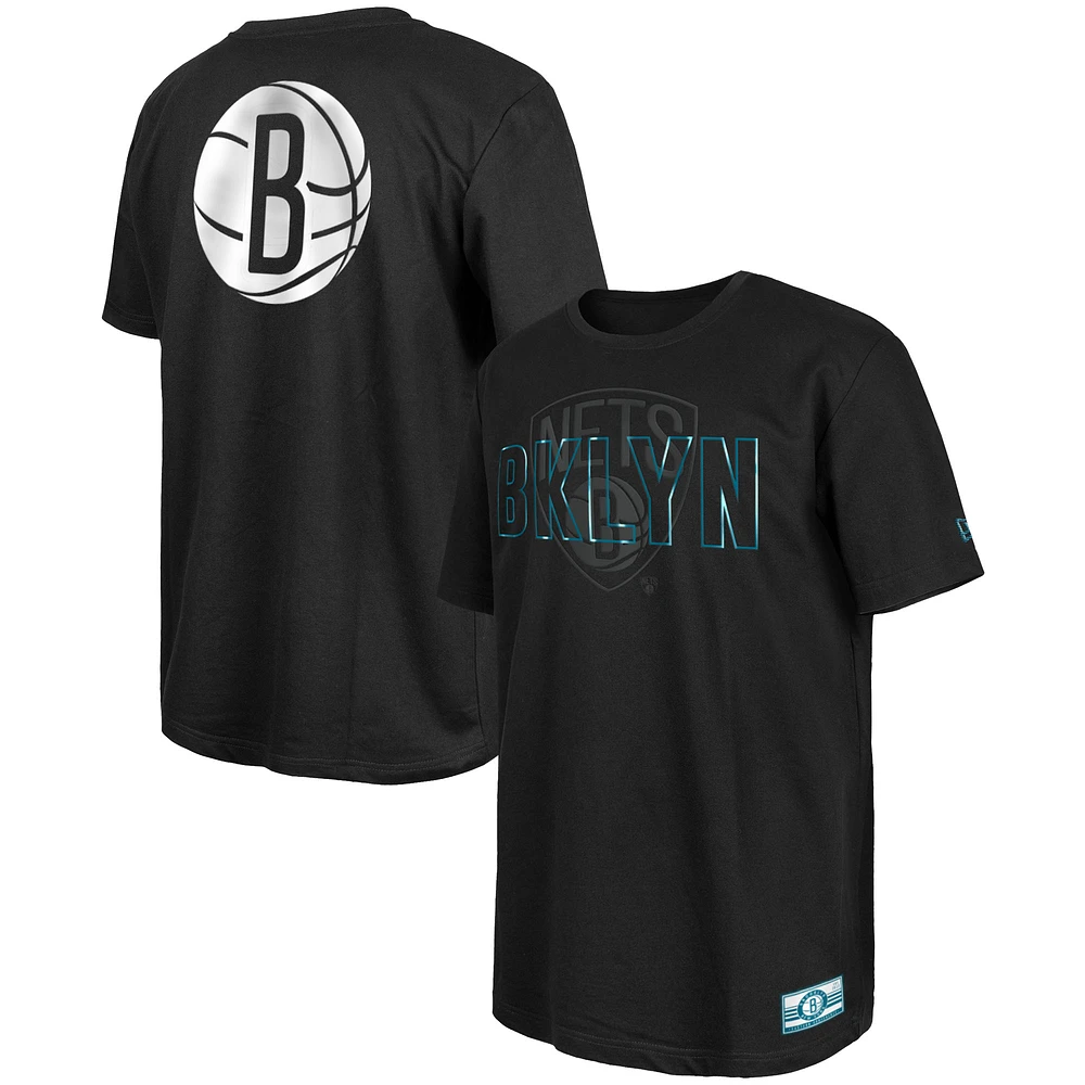 Men's New Era Black Brooklyn Nets 2023/24 City Edition Elite Pack T-Shirt