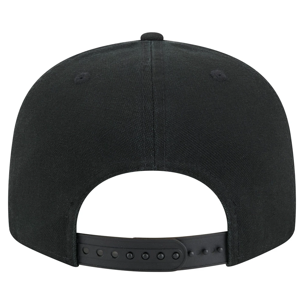Casquette New Era noire à panneau fendu 9FIFTY pour homme, style aventure, Brooklyn Nets