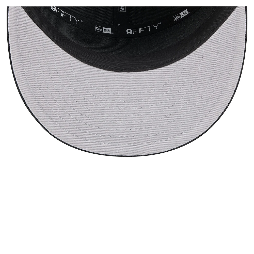 Casquette New Era noire à panneau fendu 9FIFTY pour homme, style aventure, Brooklyn Nets