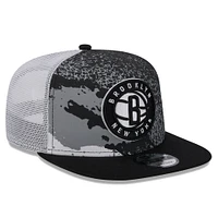 Casquette Snapback Brooklyn Nets Court Sport Speckle 9FIFTY New Era noire pour hommes