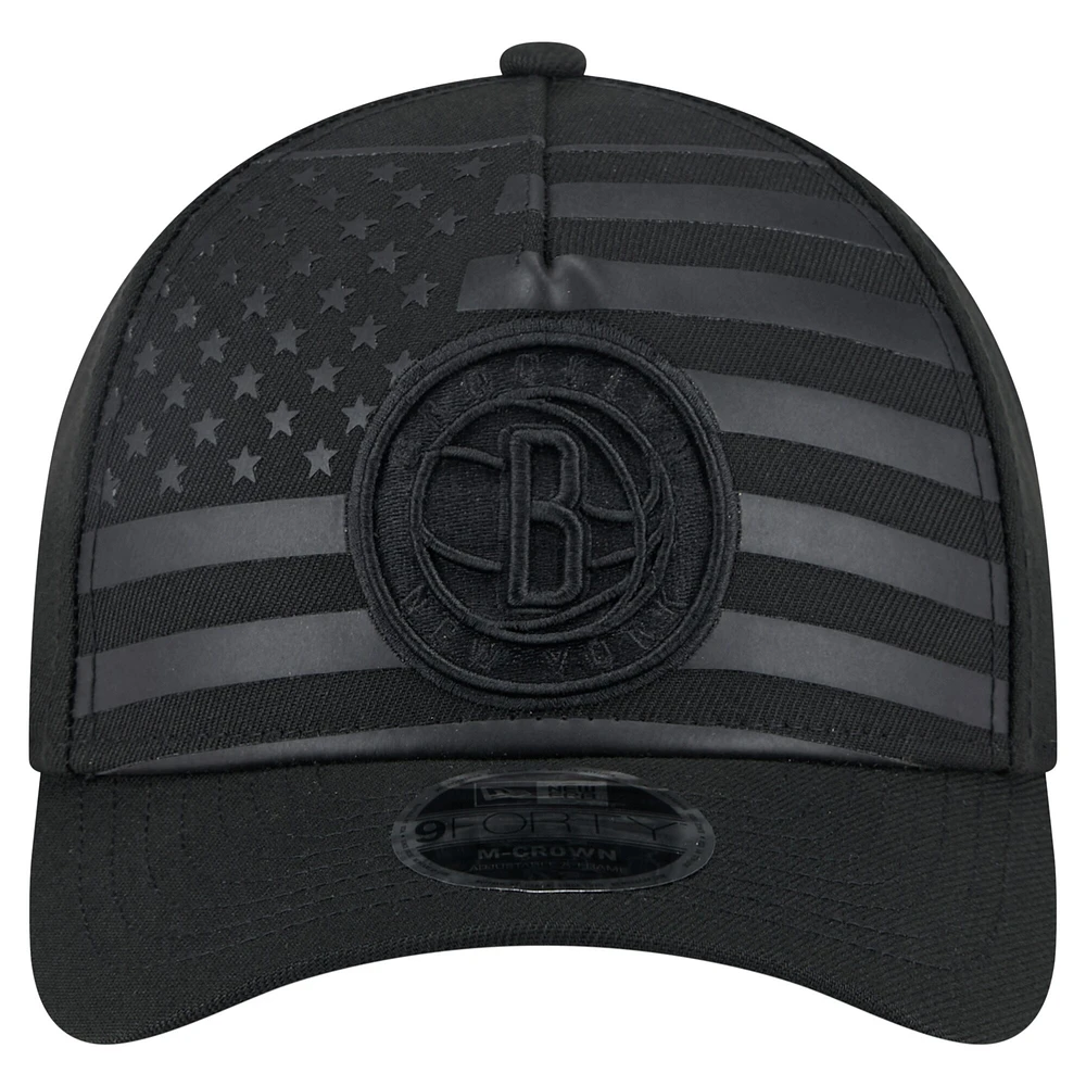 Casquette ajustable A-Frame 9FORTY Game Day Flag des Brooklyn Nets de New Era pour homme