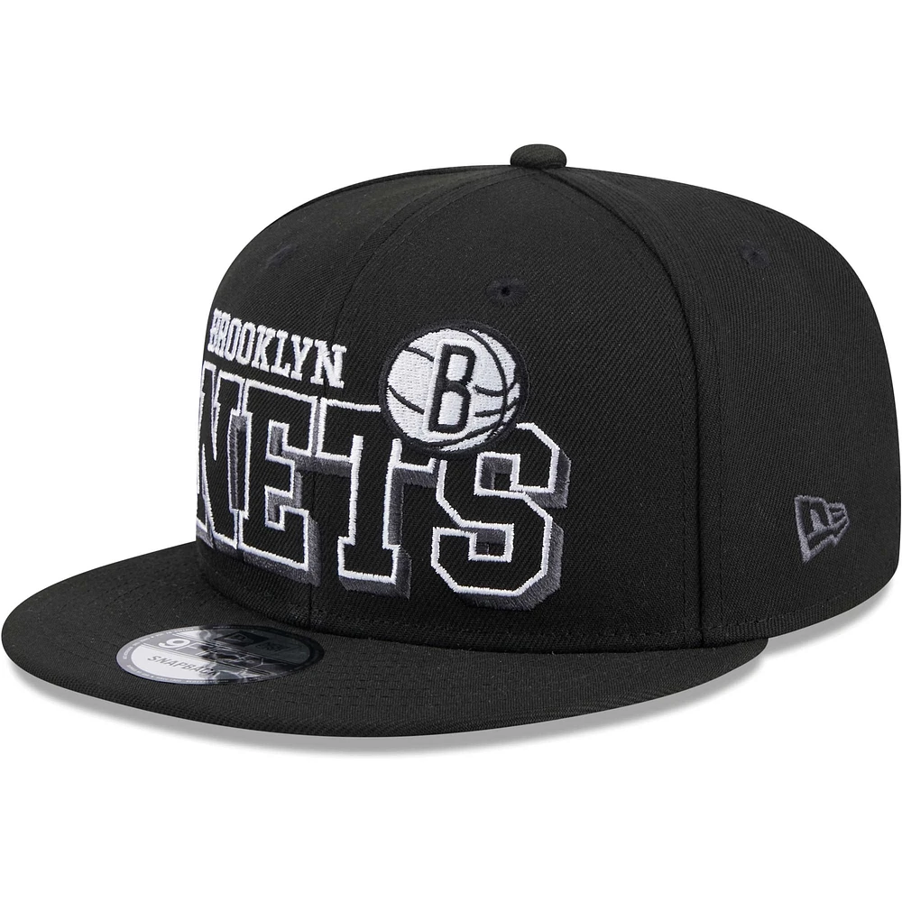 Casquette Snapback Brooklyn Nets Gameday 9FIFTY New Era noire pour homme