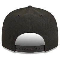 Men's New Era Black Brooklyn Nets Golden Tall Text 9FIFTY Snapback Hat