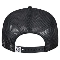Casquette à visière noire New Era Brooklyn Nets Meshback 9FIFTY pour homme
