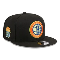 Men's New Era Black Brooklyn Nets Neon Pop 9FIFTY Snapback Hat