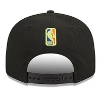 Men's New Era Black Brooklyn Nets Neon Pop 9FIFTY Snapback Hat