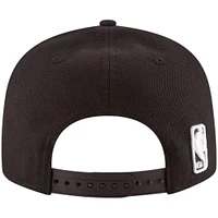 Men's New Era Black Brooklyn Nets Official Team Color 9FIFTY Snapback Hat