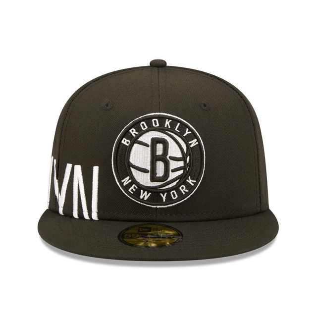 Casquette ajustée 59FIFTY New Era Brooklyn Nets pour homme avec fente latérale noire