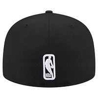 Casquette ajustée 59FIFTY noire New Era pour homme, Brooklyn Nets, State Stitch