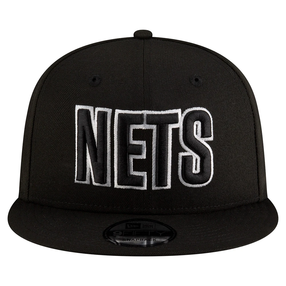 Casquette snapback Jersey Hook 9FIFTY noire Brooklyn Nets pour homme New Era