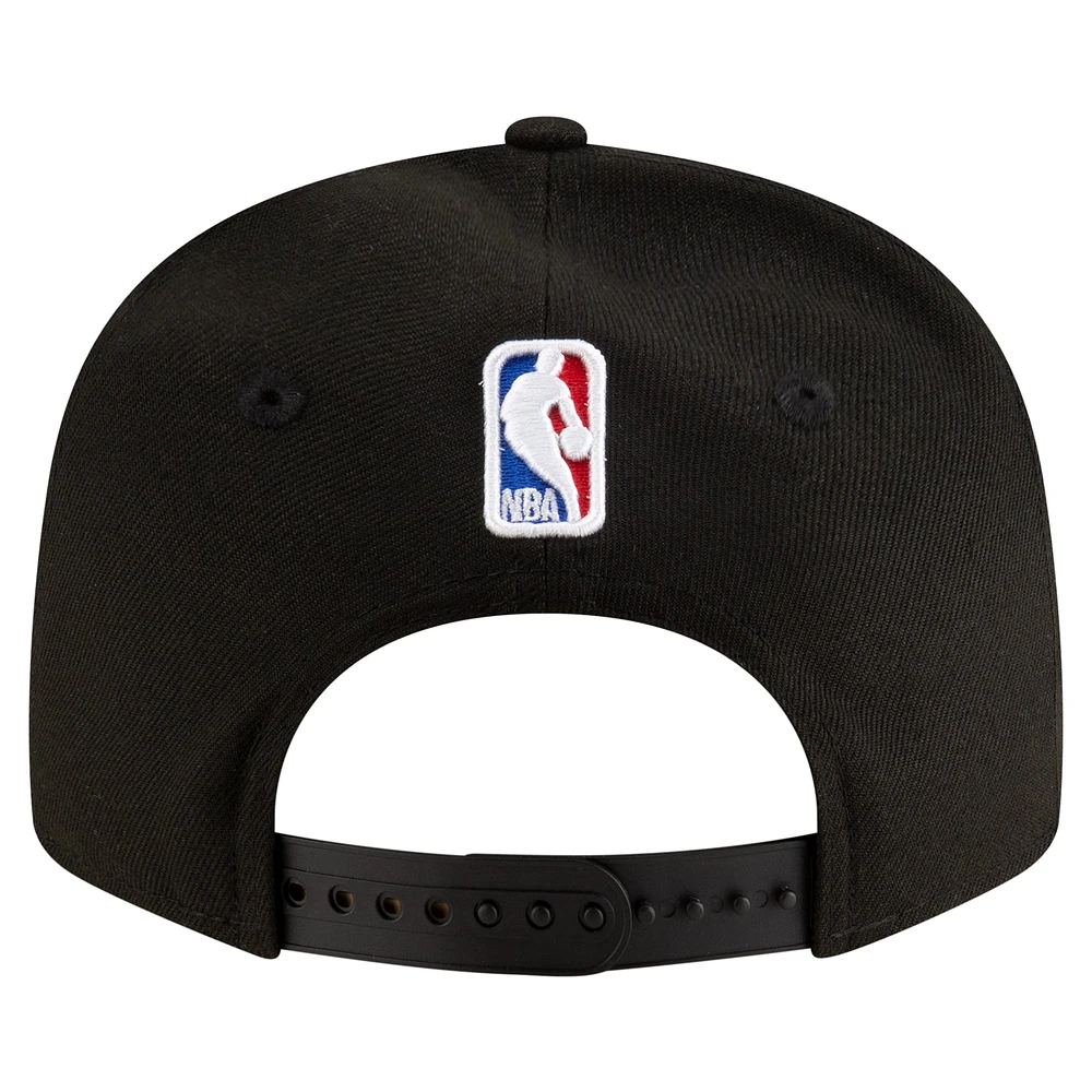 Men's New Era Black Brooklyn Nets Statement Edition Jersey Hook 9FIFTY Snapback Hat