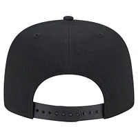 Men's New Era Black Brooklyn Nets Team Text Golfer Snapback Hat