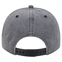 Men's New Era  Charcoal Brooklyn Nets Throwback Washed Pre-Curved 9FIFTY Snapback Hat