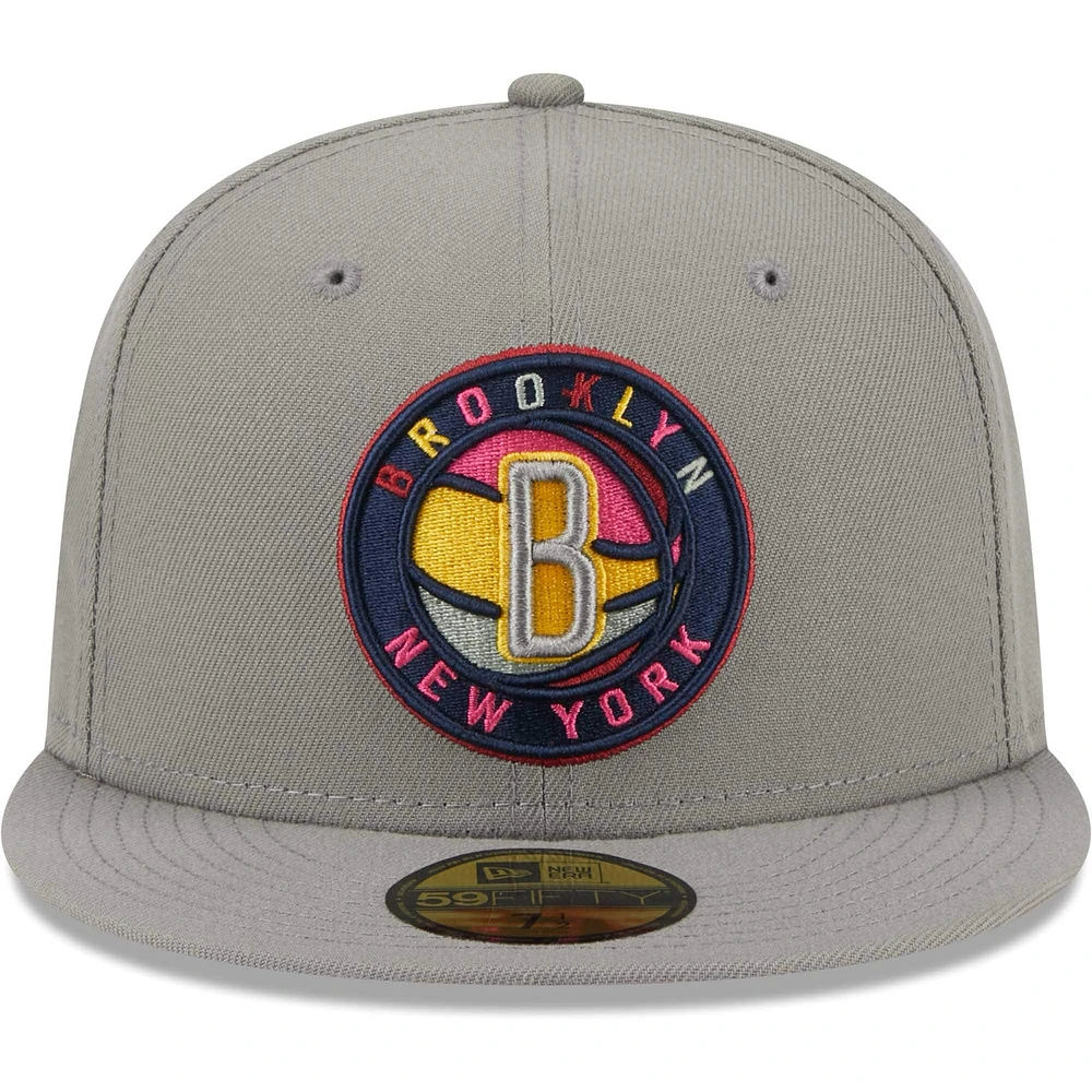 Casquette ajustée New Era Brooklyn Nets Color Pack 59FIFTY pour homme