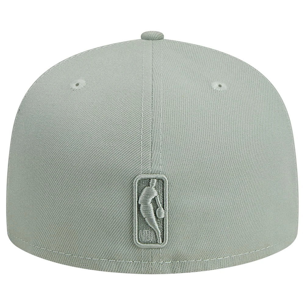 Casquette ajustée 59FIFTY New Era pour hommes, Brooklyn Nets Sage Color Pack, vert clair