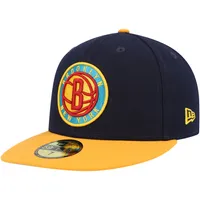 Casquette ajustée 59FIFTY Midnight Brooklyn Nets pour homme New Era bleu marine/doré