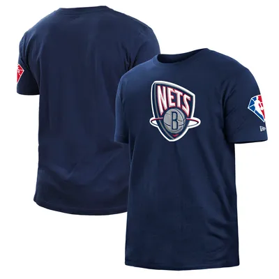 Brooklyn Nets New Era 2021/22 City Edition Brushed Jersey T-Shirt - Navy
