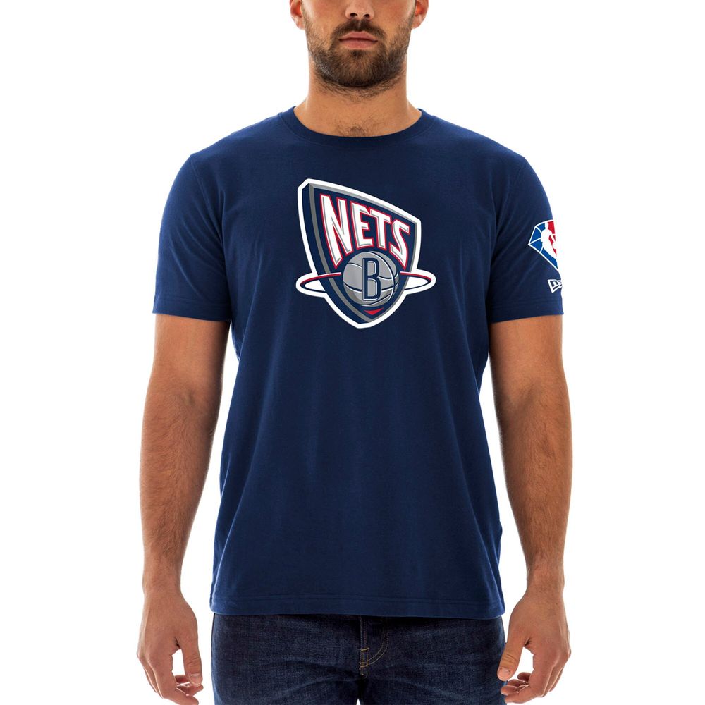 New Era Mens Nets 2021-22 City Edition Brushed Jersey - Navy Size S