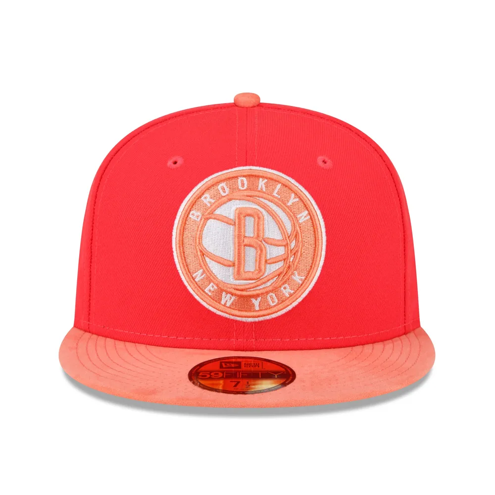 Men's Brooklyn Nets New Era White/Red 59FIFTY Fitted Hat