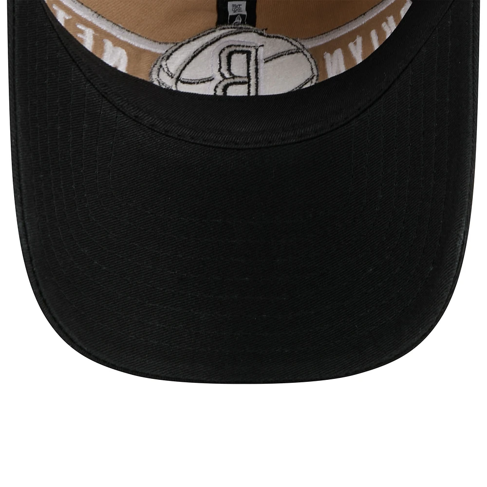 Men's New Era Tan/Black Brooklyn Nets 2024 NBA Draft 9TWENTY Adjustable Hat