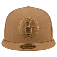 Men's New Era Tan Brooklyn Nets 59FIFTY Fitted Hat