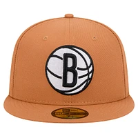 Casquette ajustée 59FIFTY pour homme New Era Tan Brooklyn Nets Color Pack